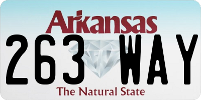 AR license plate 263WAY