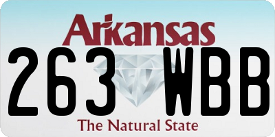 AR license plate 263WBB