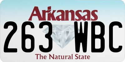 AR license plate 263WBC