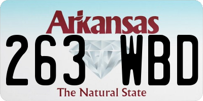 AR license plate 263WBD