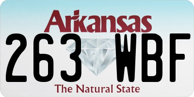 AR license plate 263WBF