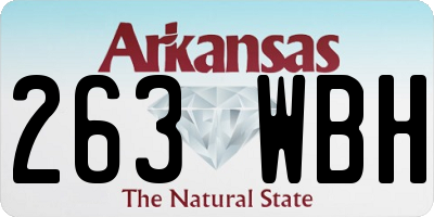 AR license plate 263WBH