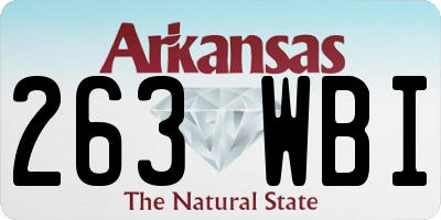 AR license plate 263WBI