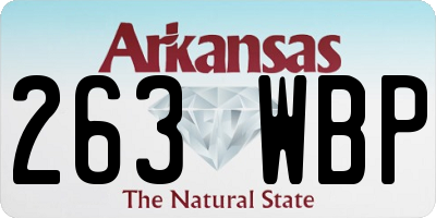 AR license plate 263WBP