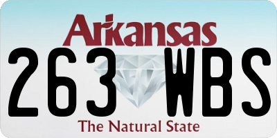 AR license plate 263WBS
