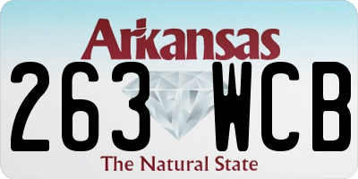 AR license plate 263WCB