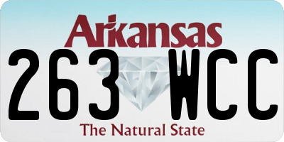 AR license plate 263WCC