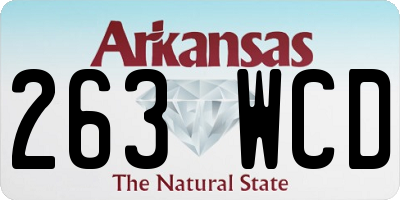 AR license plate 263WCD
