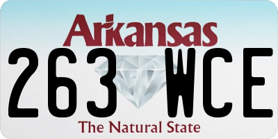 AR license plate 263WCE