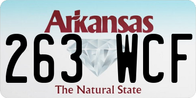 AR license plate 263WCF