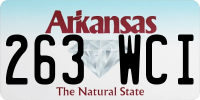 AR license plate 263WCI