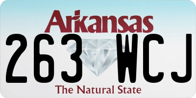 AR license plate 263WCJ