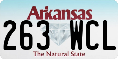 AR license plate 263WCL