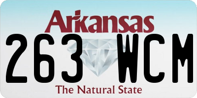 AR license plate 263WCM