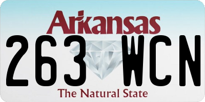 AR license plate 263WCN