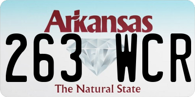 AR license plate 263WCR