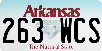 AR license plate 263WCS