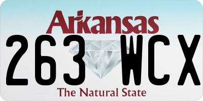 AR license plate 263WCX
