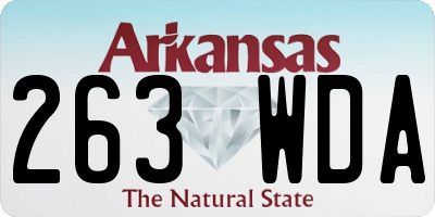 AR license plate 263WDA