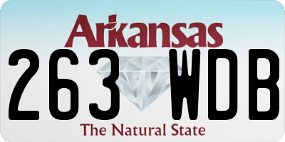 AR license plate 263WDB