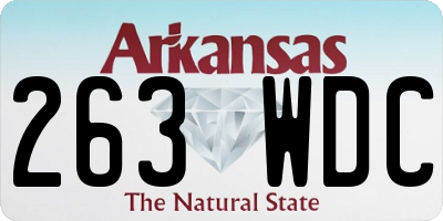AR license plate 263WDC