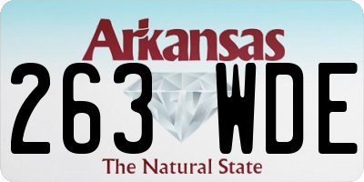AR license plate 263WDE