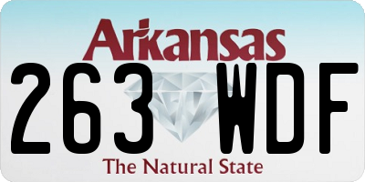 AR license plate 263WDF