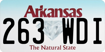 AR license plate 263WDI