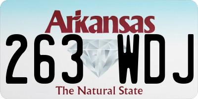 AR license plate 263WDJ