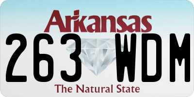 AR license plate 263WDM
