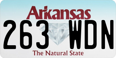 AR license plate 263WDN