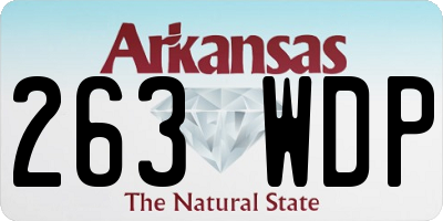 AR license plate 263WDP