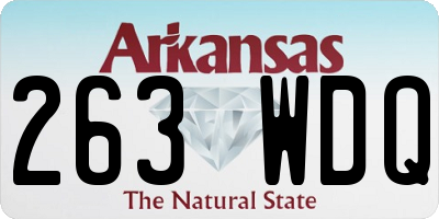 AR license plate 263WDQ