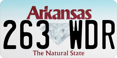 AR license plate 263WDR