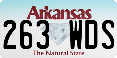AR license plate 263WDS