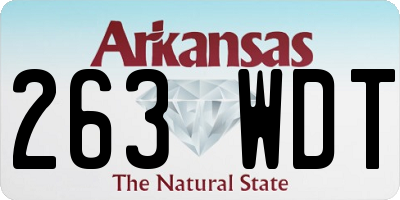 AR license plate 263WDT