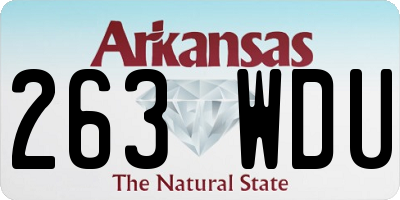 AR license plate 263WDU