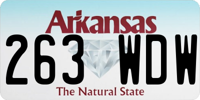 AR license plate 263WDW
