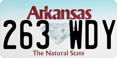 AR license plate 263WDY