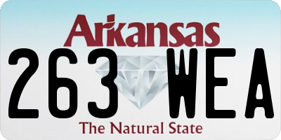 AR license plate 263WEA