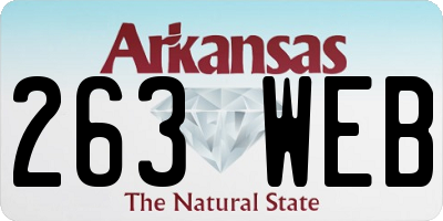 AR license plate 263WEB