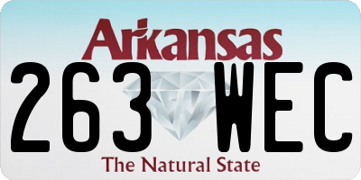 AR license plate 263WEC