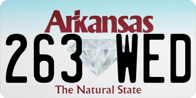 AR license plate 263WED