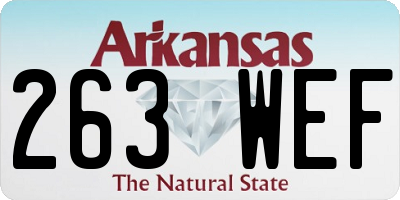 AR license plate 263WEF