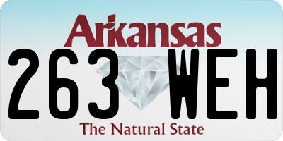 AR license plate 263WEH