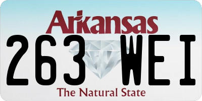AR license plate 263WEI