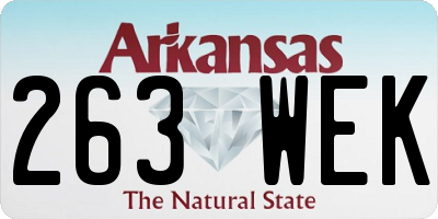 AR license plate 263WEK