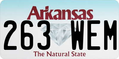 AR license plate 263WEM