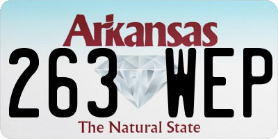 AR license plate 263WEP