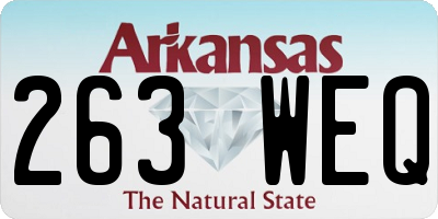 AR license plate 263WEQ